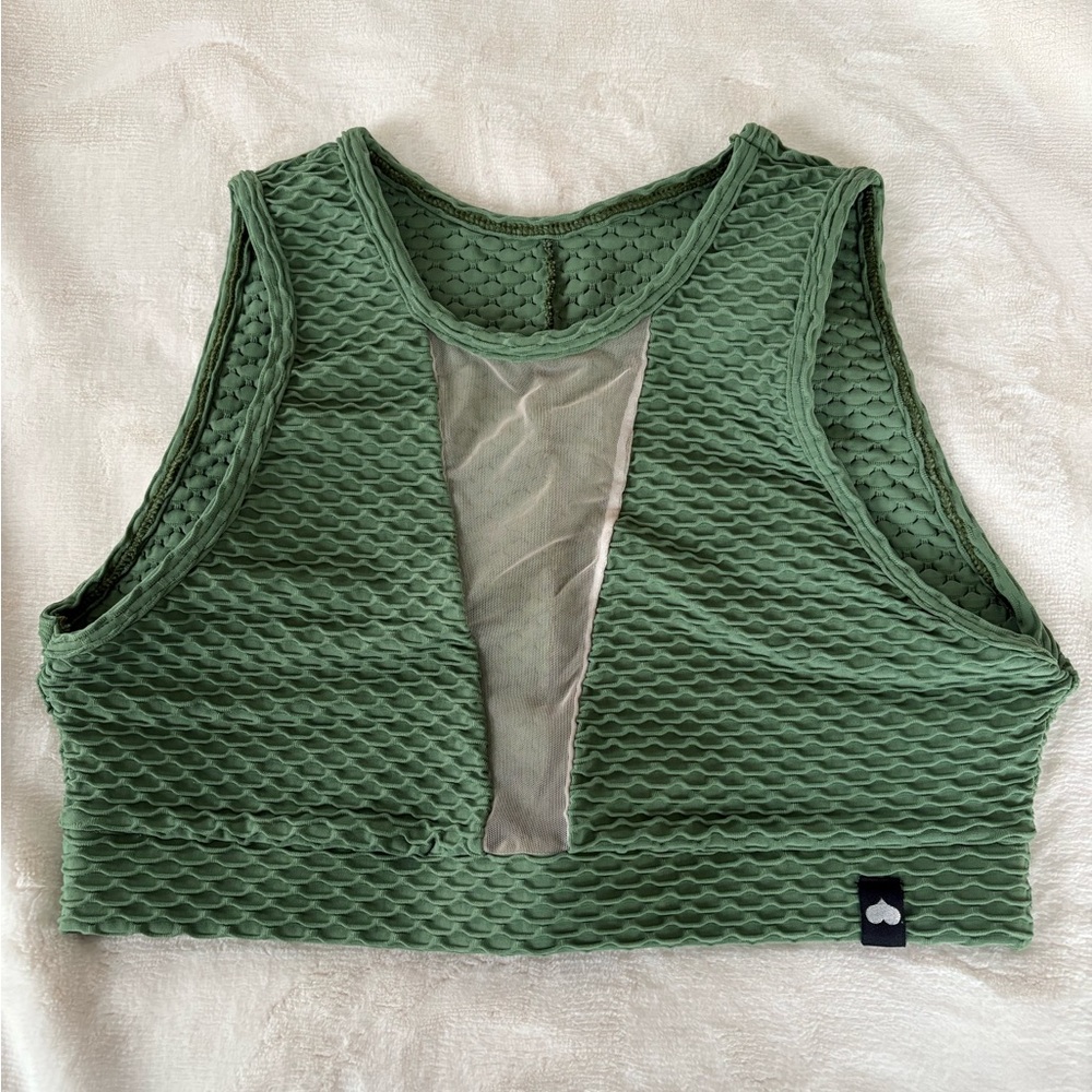 Booty by Brabants Croco Skin Reveal Top in Evergreen